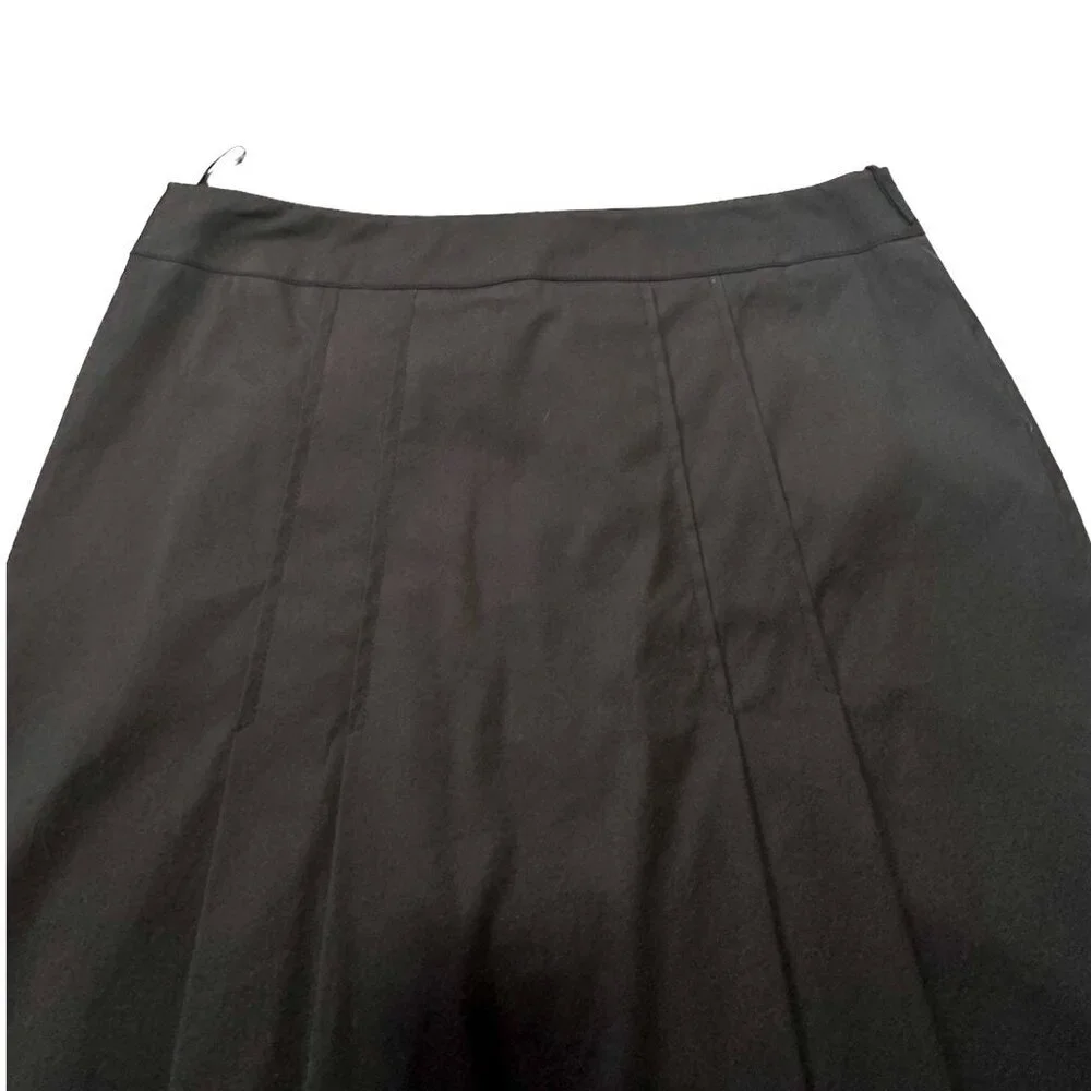Prada Black Pleated Cotton Nylon Skirt Made in Italy 46 - Picture 9 of 12